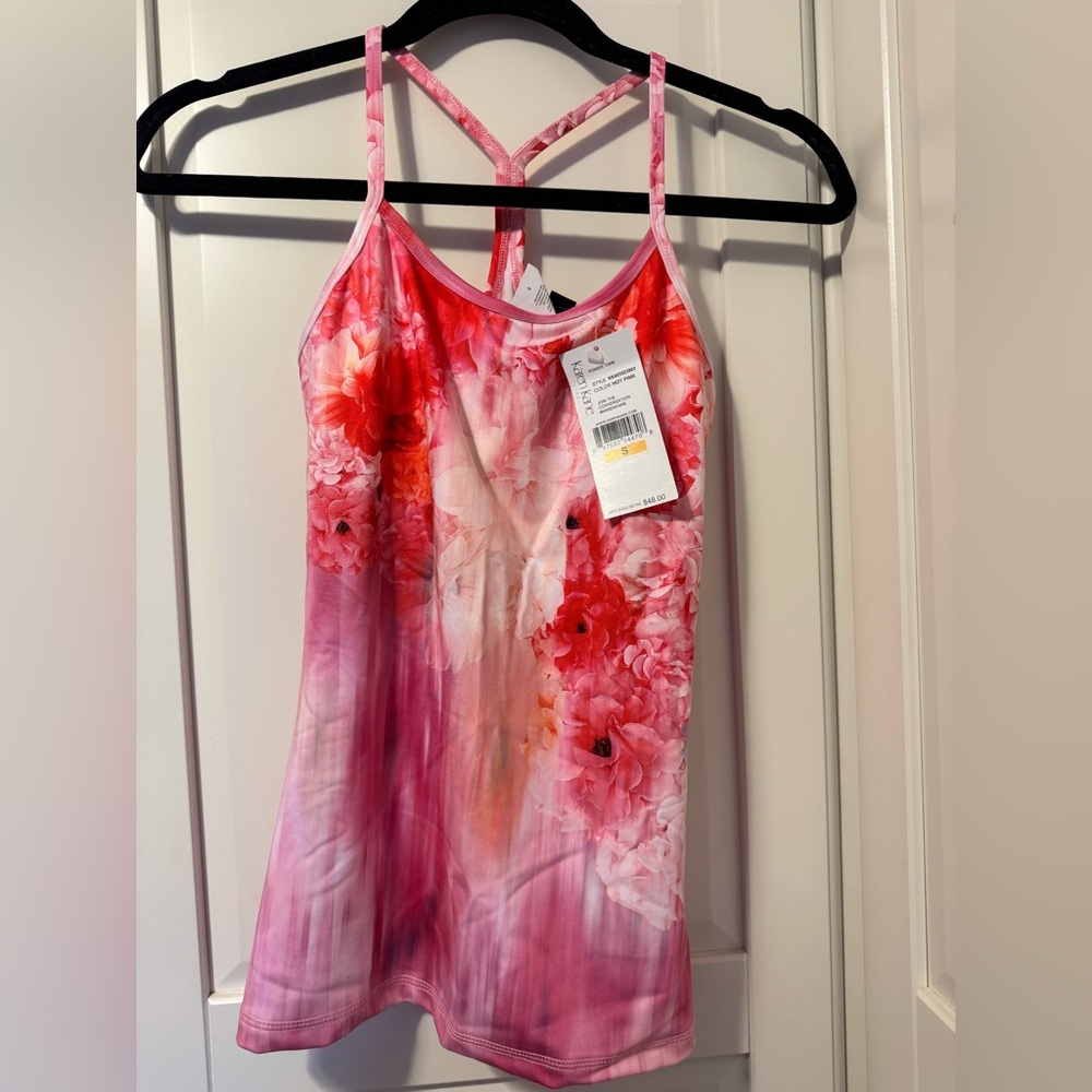 Karen Kane Pink Floral Tank Top